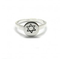 R001919 Genuine Sterling Silver Ring Stamped Solid 925 Hexagram Perfect Quality
